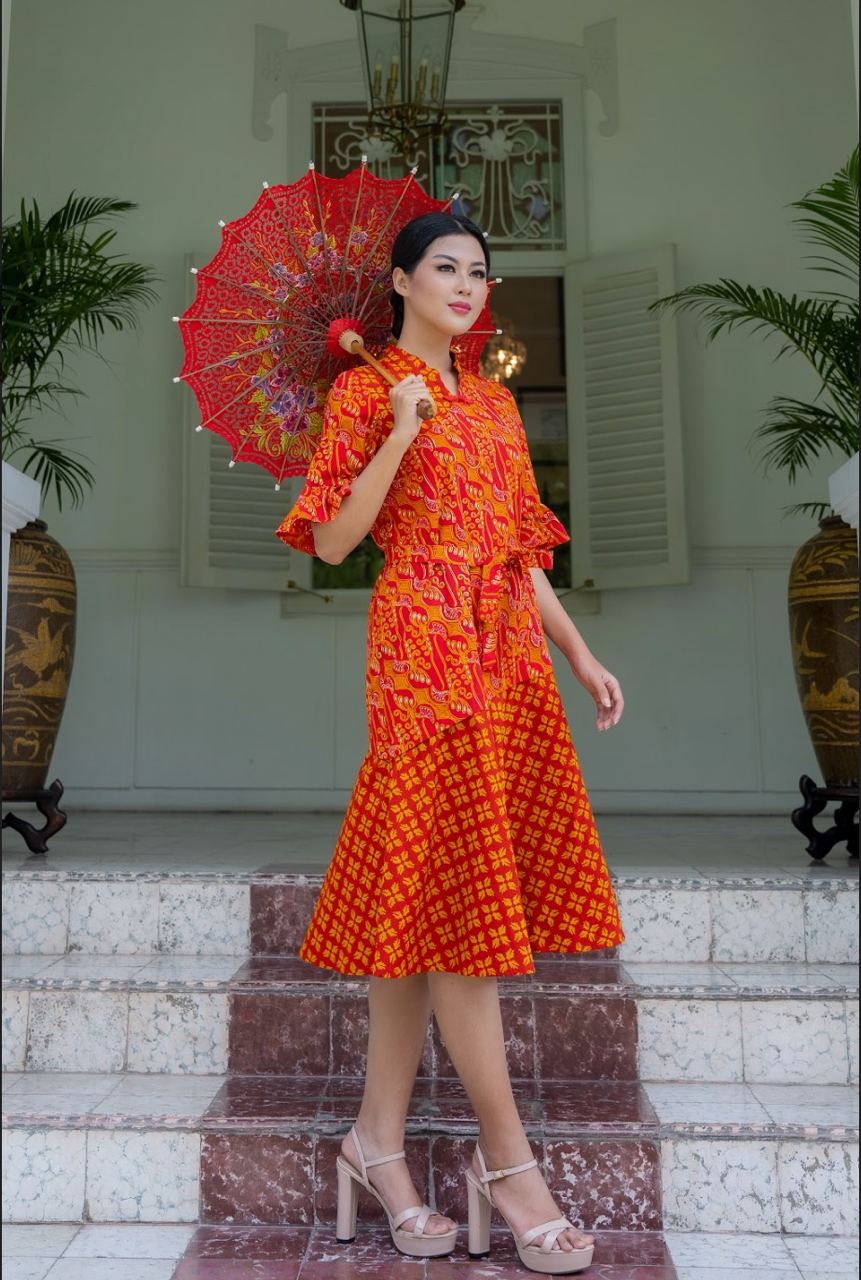 Koleksi Dress Motif Songket Puteri Wara